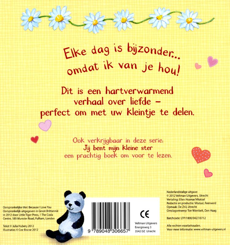 Achterkant van Omdat ik van je hou