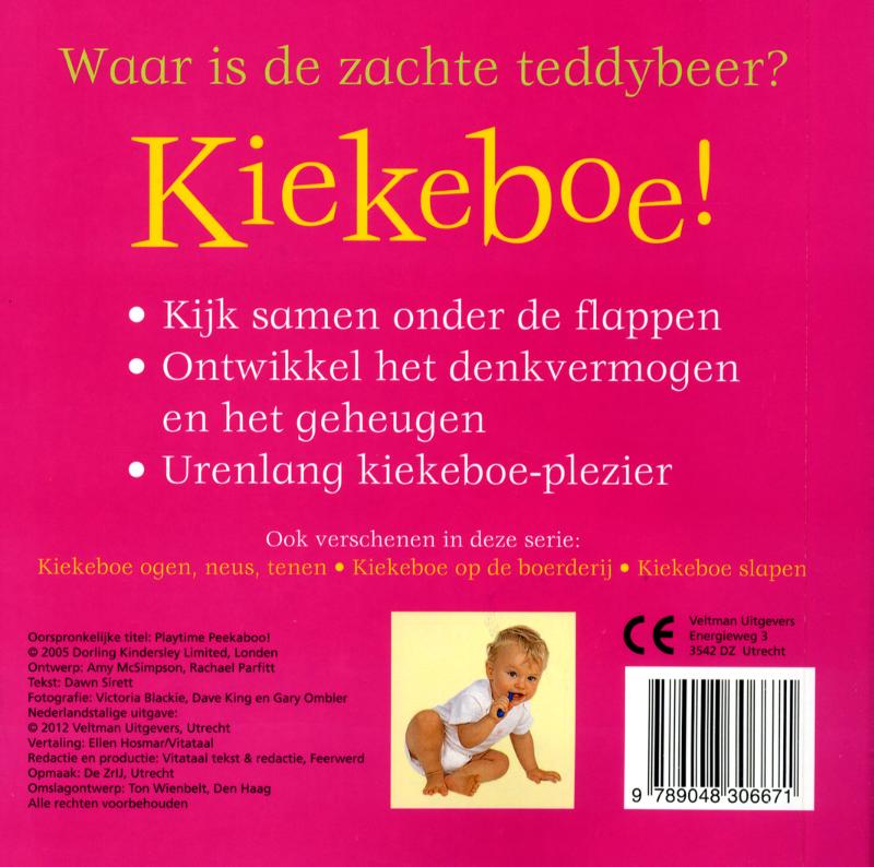 Achterkant van Kiekeboe spelen