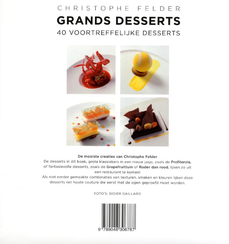 Achterkant van Grands desserts