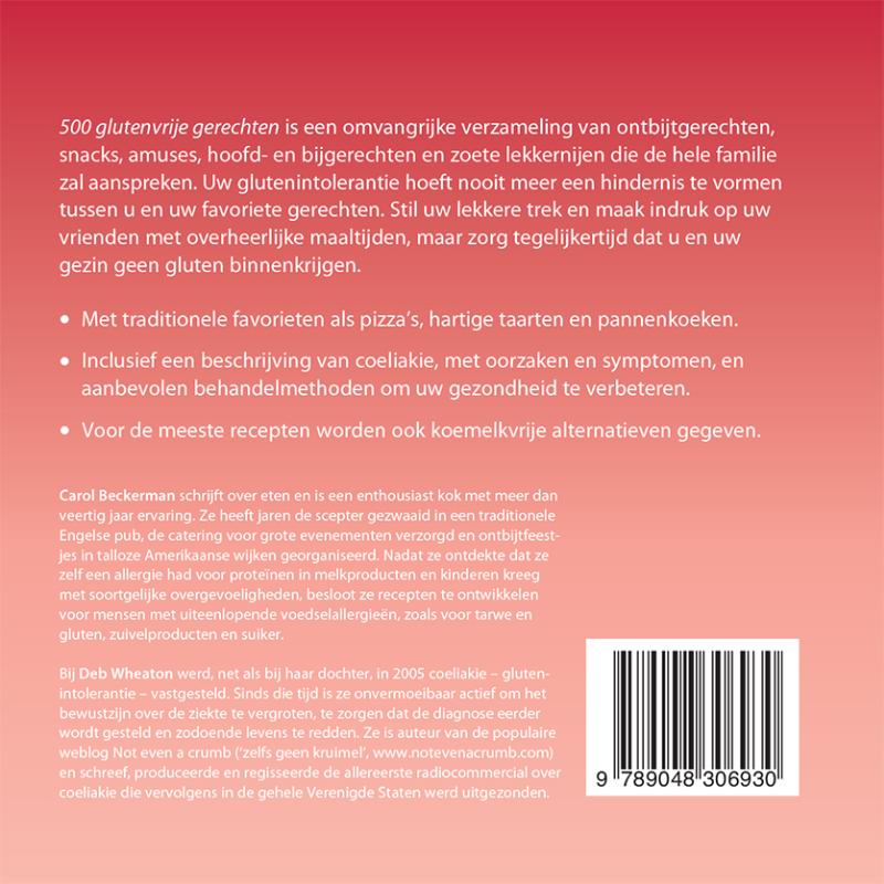 Achterkant van 500 glutenvrije gerechten