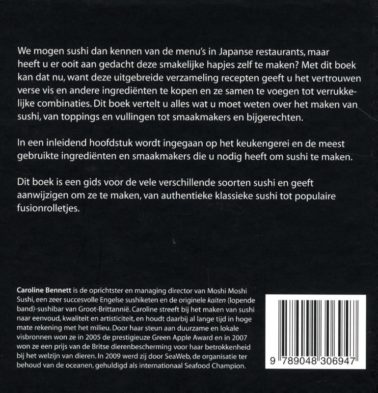 Achterkant van 500 sushi