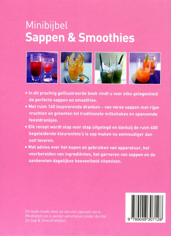 Achterkant van Sappen en smoothies