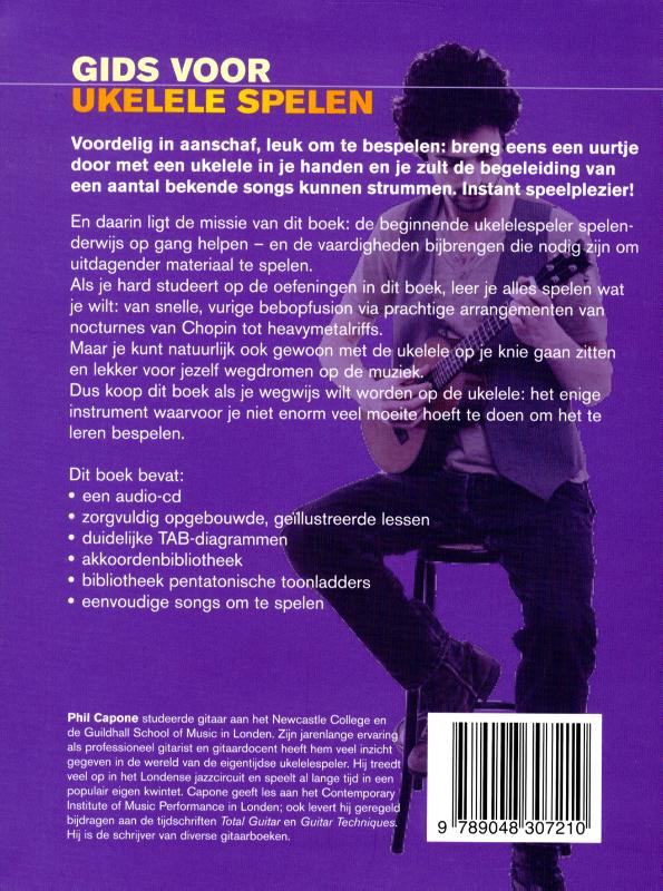 Achterkant van Gids voor ukelele spelen