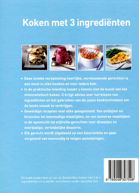 Achterkant van Koken met 3 ingredienten