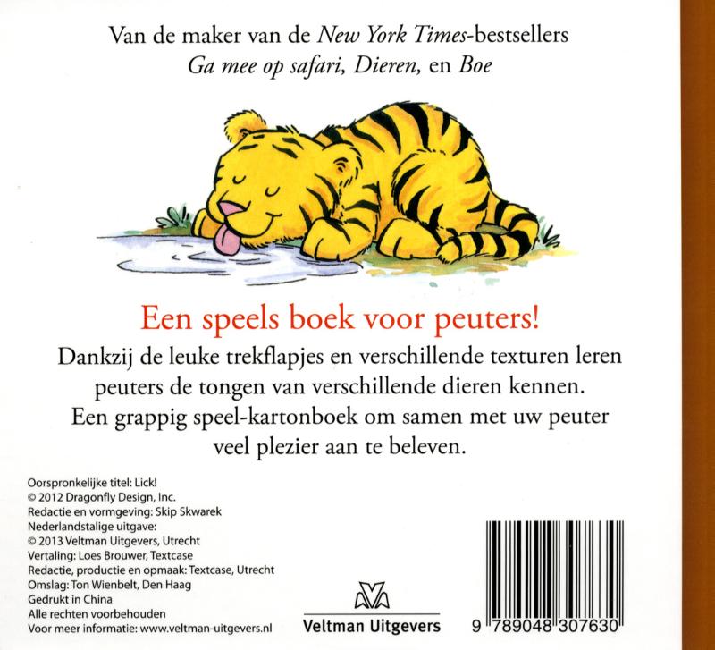 Achterkant van Dieren tongenboek