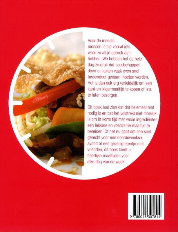 Achterkant van Snelle gerechten