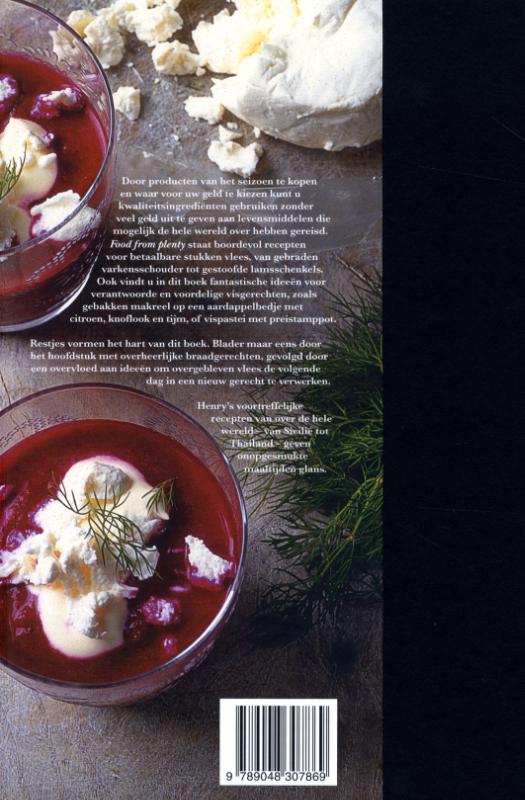Achterkant van Food from plenty
