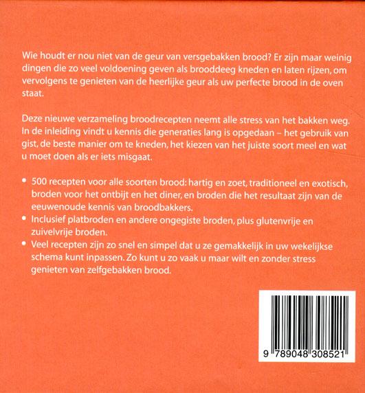 Achterkant van 500 broodrecepten