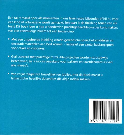 Achterkant van 500 taartdecoraties