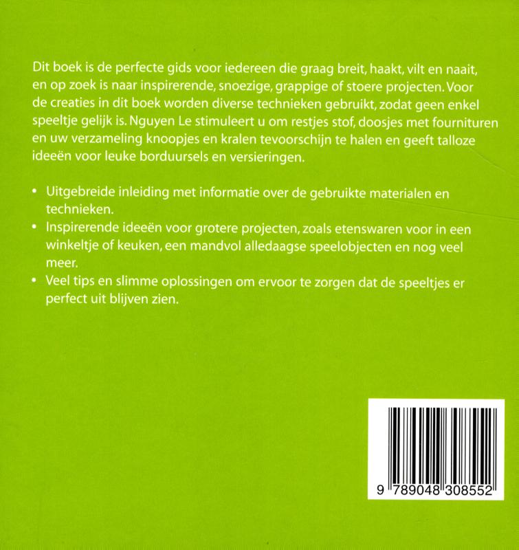 Achterkant van Speelgoed haken, breien, vilten en naaien