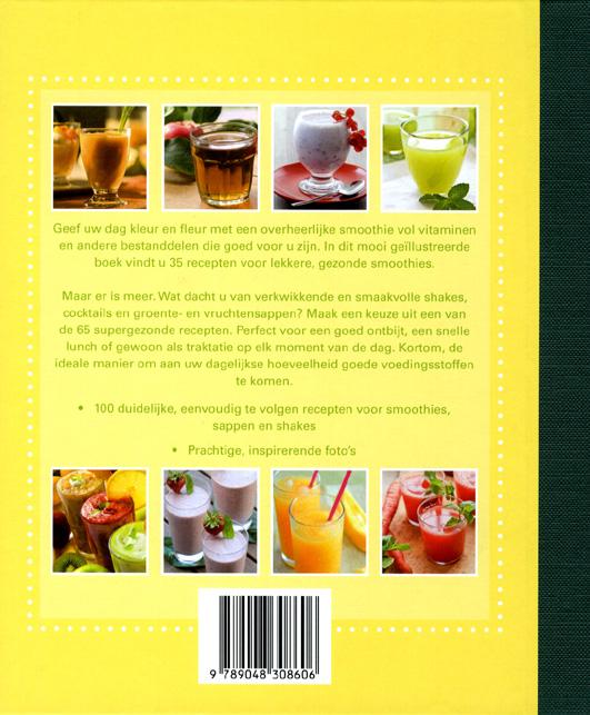 Achterkant van De enige echte smoothies, sappen en shakes