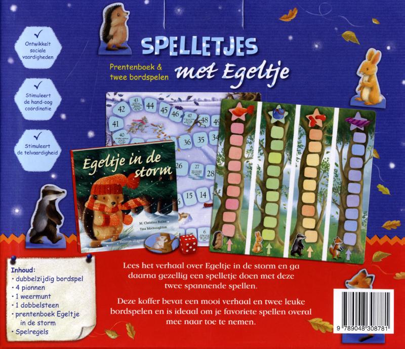 Achterkant van Spelletjes spelen met Egeltje