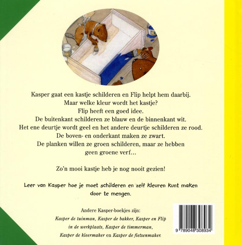 Achterkant van Kasper de schilder