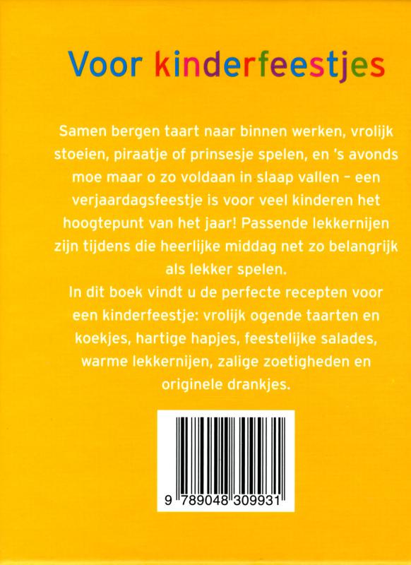 Achterkant van Voor kinderfeestjes