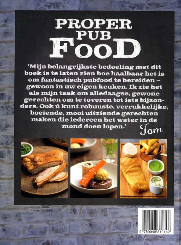 Achterkant van Proper pub food