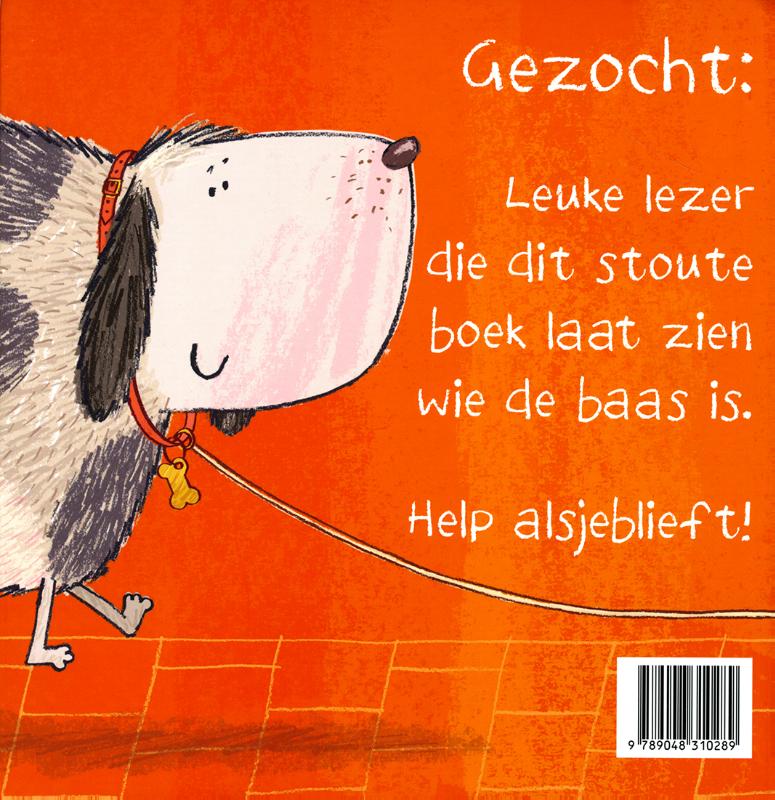 Achterkant van Boek eet hond!