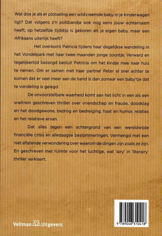 Achterkant van De vondeling