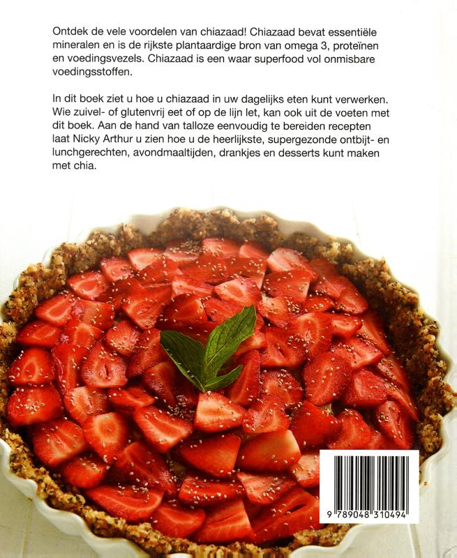 Achterkant van Koken met chia