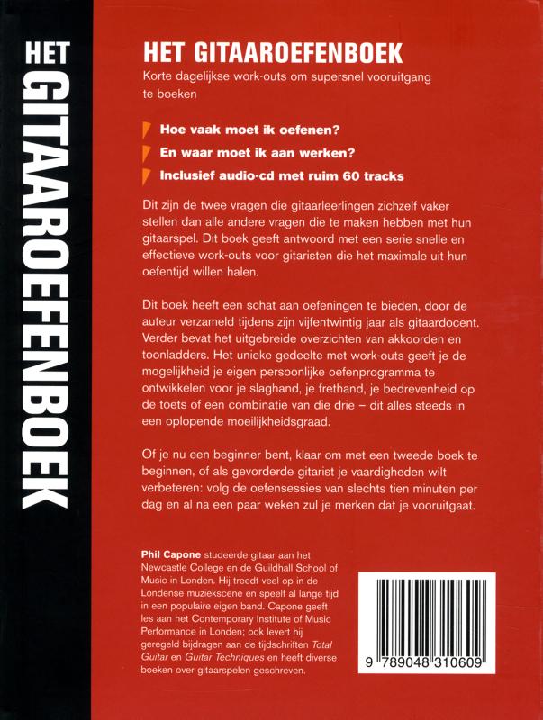 Achterkant van Het gitaaroefenboek