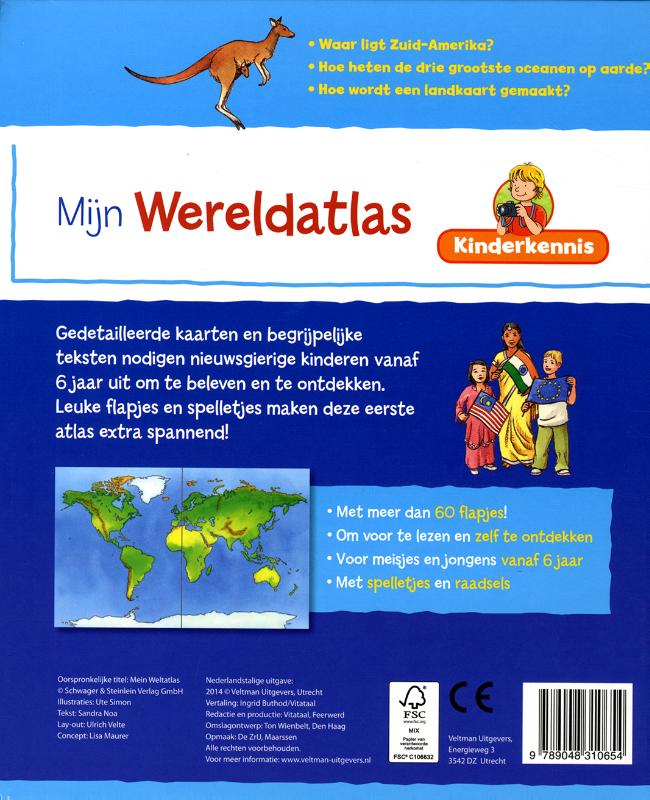 Achterkant van Mijn wereldatlas