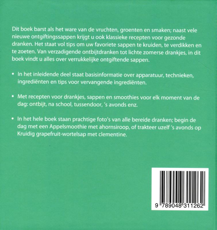 Achterkant van 500 groene sappen & smoothies