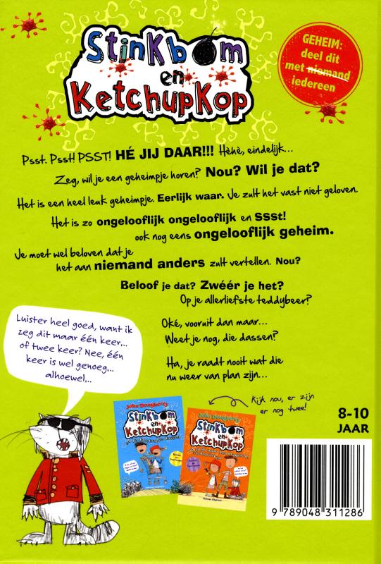 Achterkant van Stinkbom en ketchupkop en de ondergrondse pizzabende