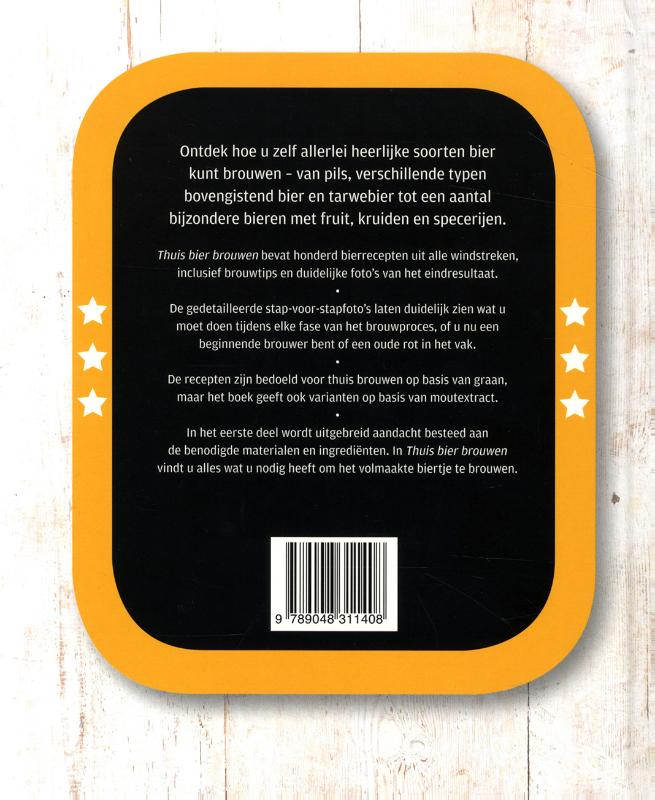 Achterkant van Thuis bier brouwen