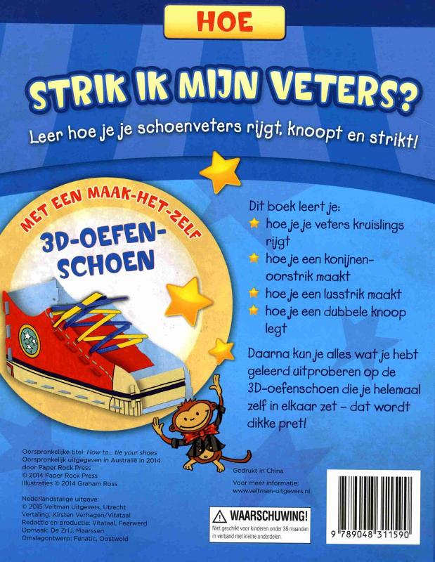 Achterkant van Hoe strik ik mijn veters?