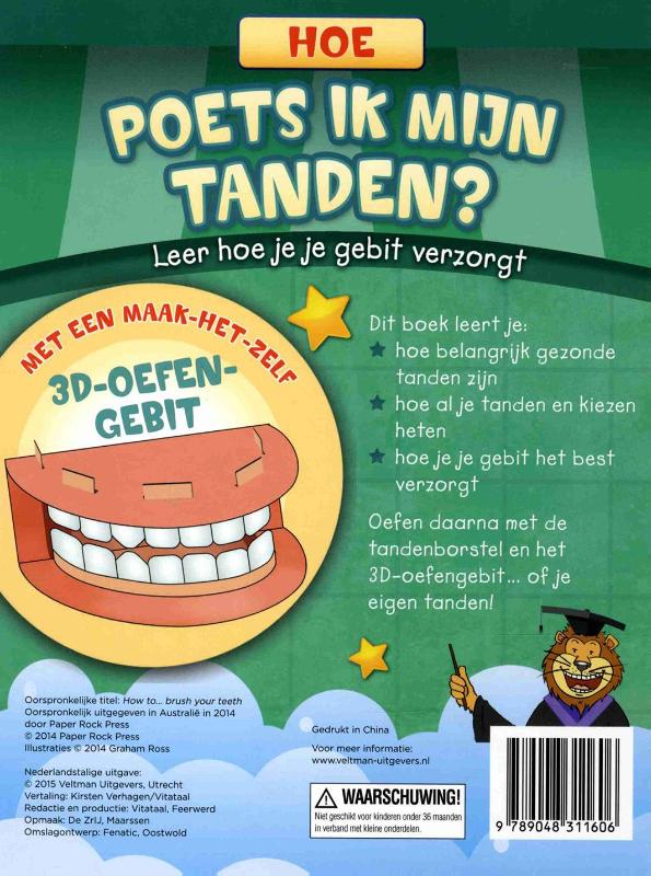 Achterkant van Hoe poets ik mijn tanden?