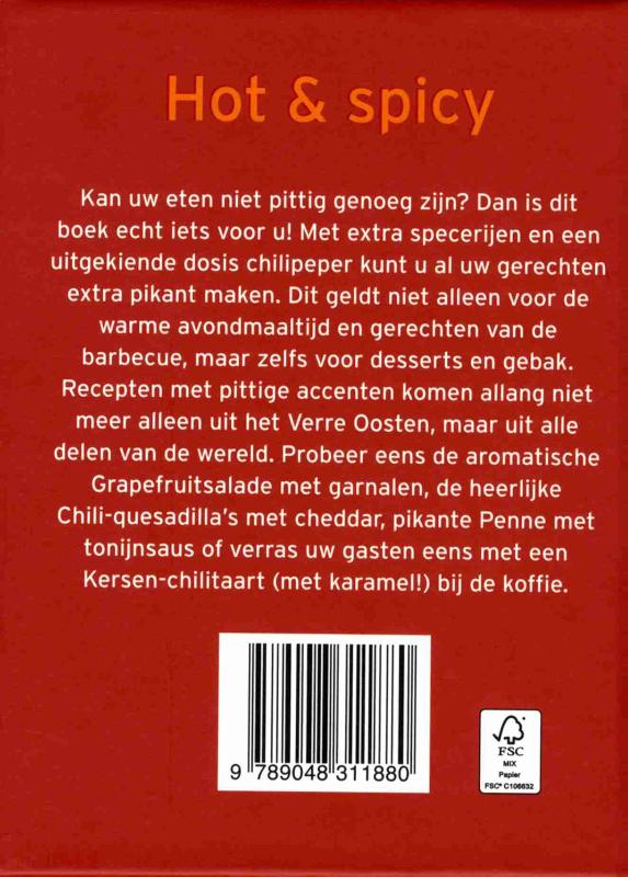 Achterkant van Hot & Spicy