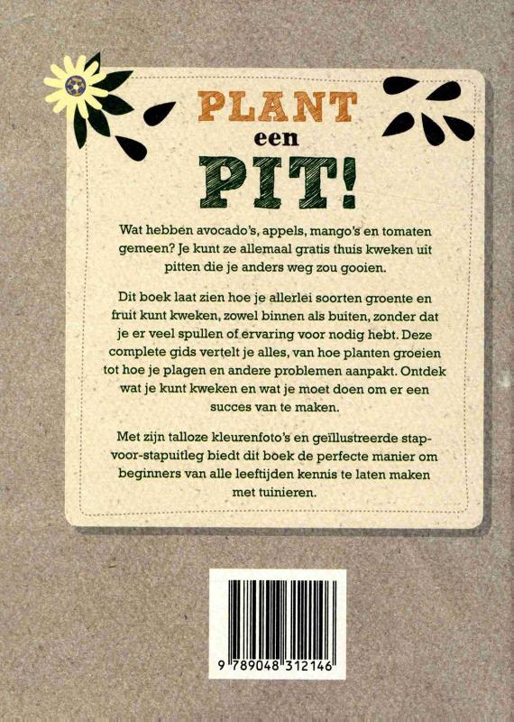 Achterkant van Plant een pit!