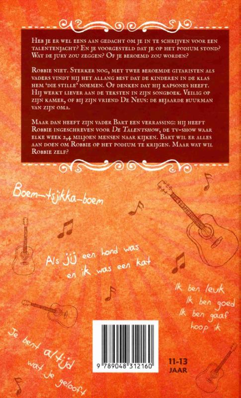 Achterkant van Robbie's songboek