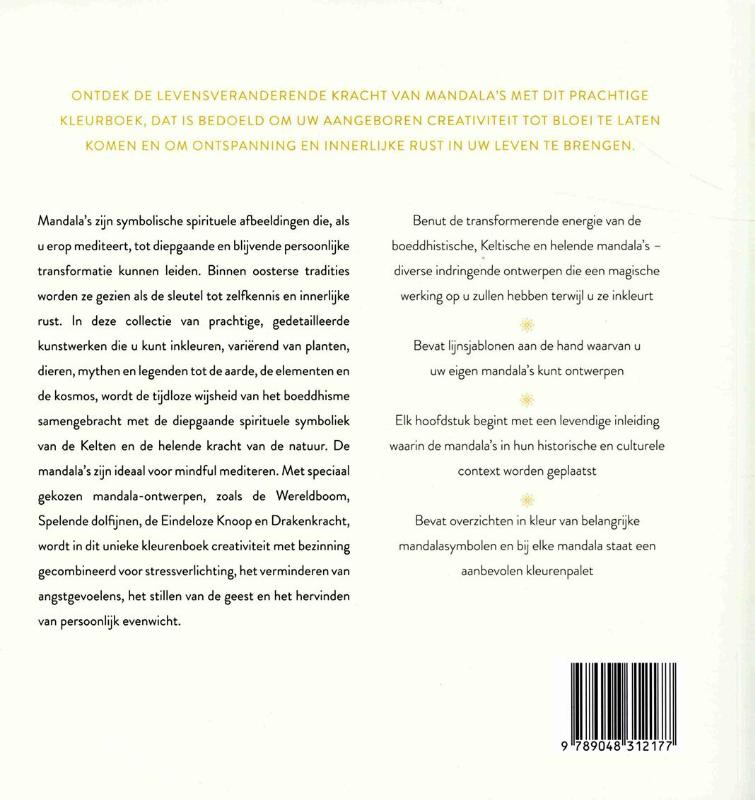 Achterkant van Het mindful mandala kleurboek