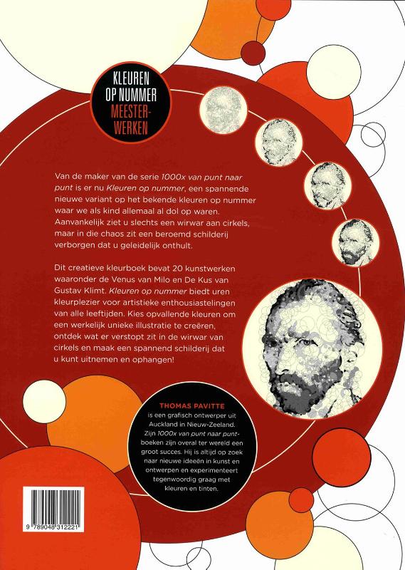 Achterkant van Kleuren op nummer - Meesterwerken