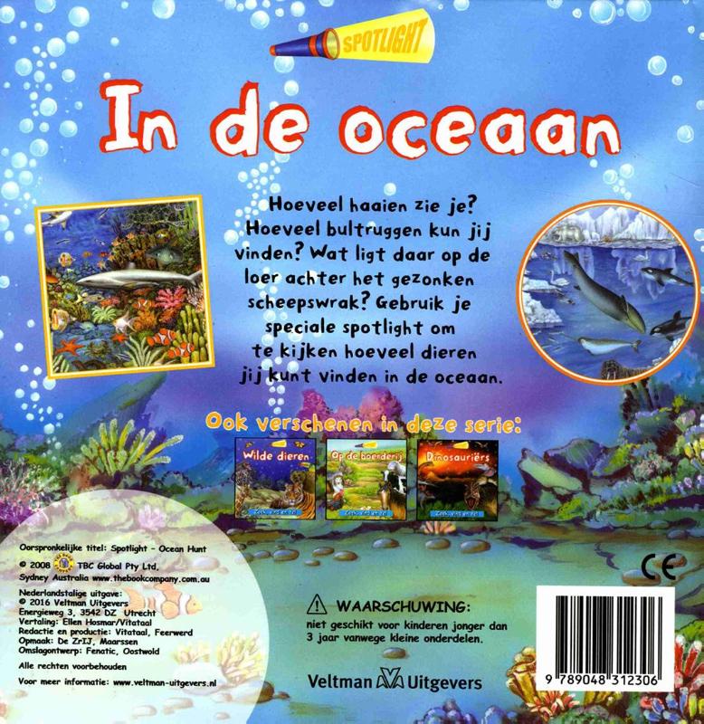 Achterkant van In de oceaan
