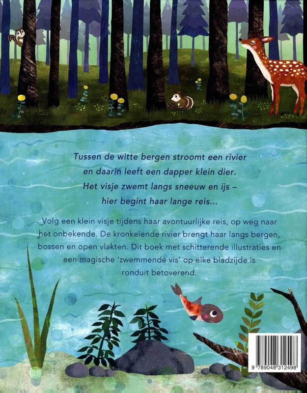 Achterkant van Visje gaat op reis