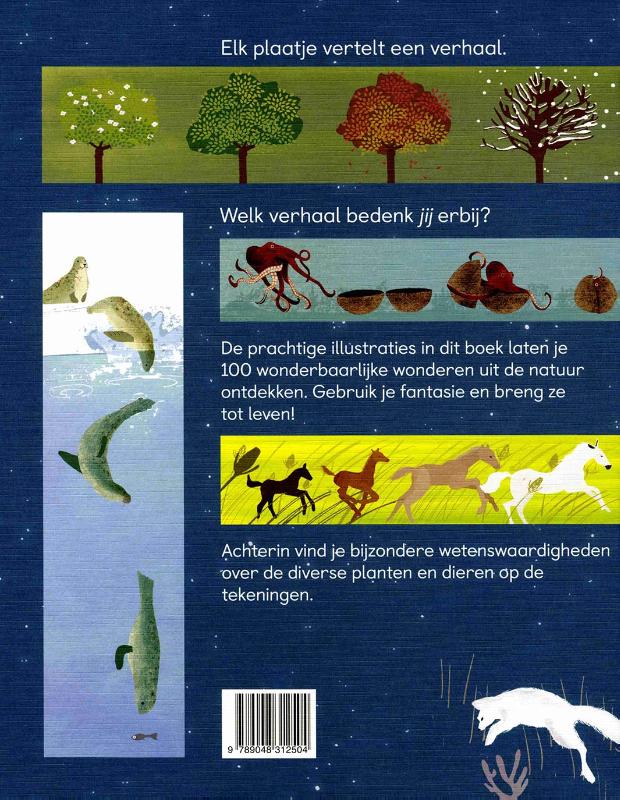 Achterkant van 100 wonderbaarlijke verhalen over de natuur