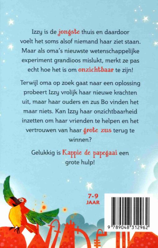 Achterkant van Onzichtbare Izzy
