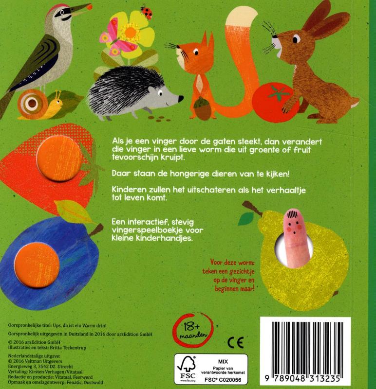 Achterkant van Oeps, er zit een worm in!
