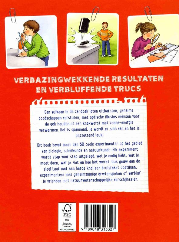 Achterkant van Supercoole experimenten