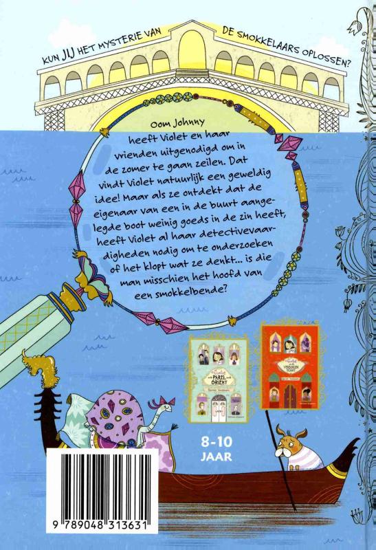 Achterkant van Violet en de smokkelaars