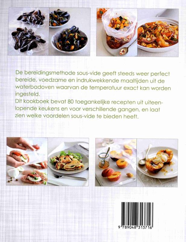 Achterkant van Het sous-vide kookboek