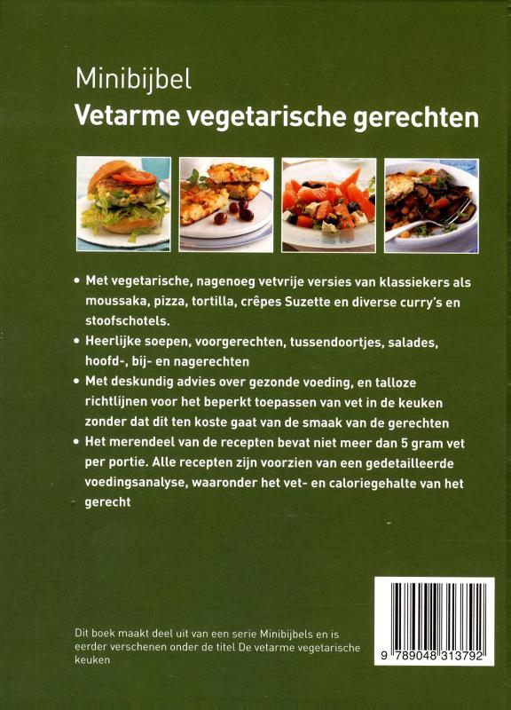 Achterkant van Vetarme vegetarische recepten