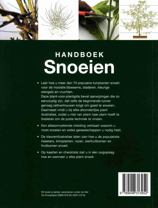 Achterkant van Handboek snoeien