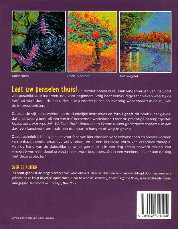 Achterkant van Workshop fingerpainting