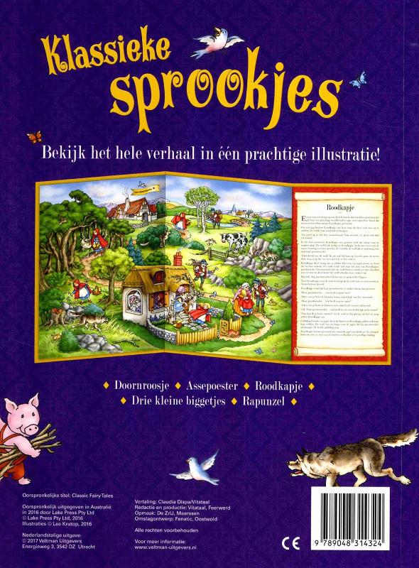 Achterkant van Klassieke sprookjes