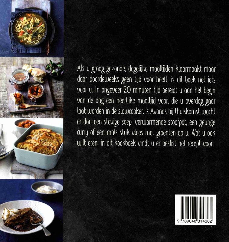 Achterkant van Het slowcooker kookboek