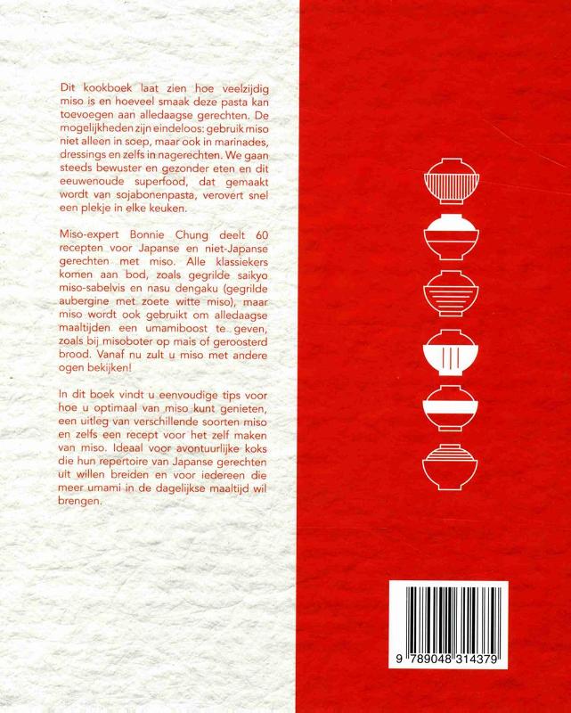 Achterkant van Het Miso kookboek