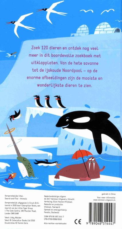 Achterkant van Zoekboek Dieren