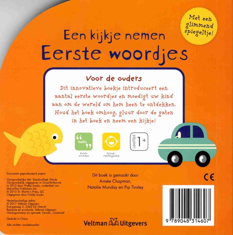 Achterkant van Eerste woordjes